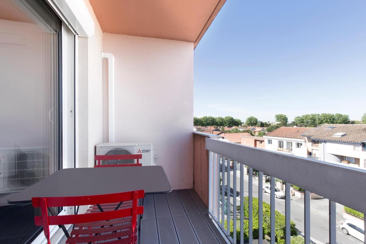 Appartement Cosy Tout Confort - Climatisation, Balcon, Wifi - Proche Airbus, Purpan, Aeroport, Stade Ernest Wallon Toulouse Buitenkant foto